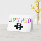 Superheld-Gruß-Karte - Autismus Karte (Gelbe Blume)