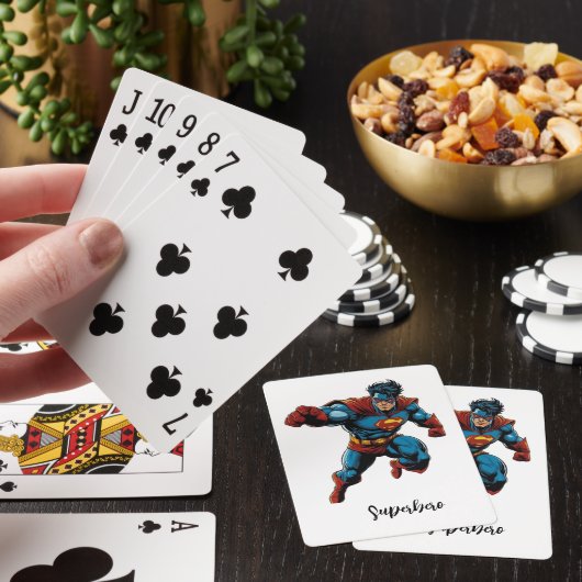 Superheld-Hemd Spielkarten (In Situ)