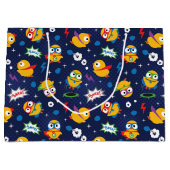 Superheld-Huhn Große Geschenktüte (Vorderseite)