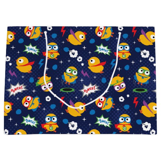 Superheld-Huhn Große Geschenktüte (Vorderseite)