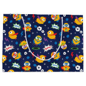 Superheld-Huhn Große Geschenktüte (Rückseite)