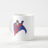 Superheld-Illustration Kaffeetasse (Vorderseite Links)