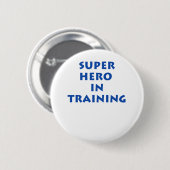 Superheld im Training Button (Vorne & Hinten)