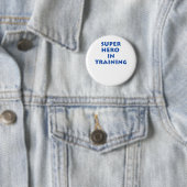 Superheld im Training Button (Beispiel)