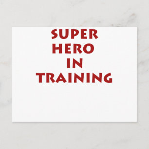 Superheld in Ausbildung Postkarte