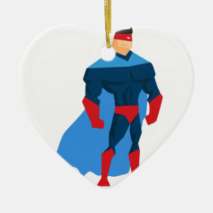 Superheld in der Aktion Keramikornament