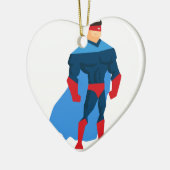 Superheld in der Aktion Keramikornament (Links)