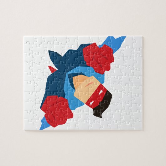 Superheld in der Aktion Puzzle (Horizontal)