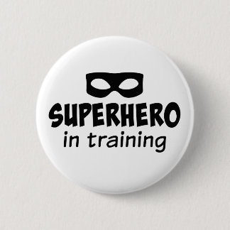 Superheld in der Ausbildung Button
