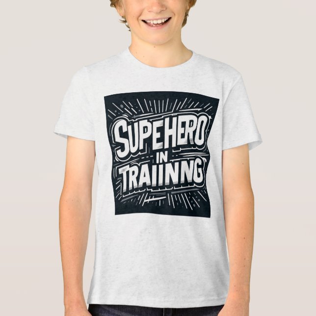 Superheld in der Ausbildung Tri-Blend Shirt (Vorderseite)