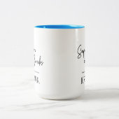 Superheld in Scrubs Personalisiert Danke, Nurse Zweifarbige Tasse (Mittel)