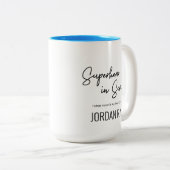 Superheld in Scrubs Personalisiert Danke, Nurse Zweifarbige Tasse (VorderseiteRechts)