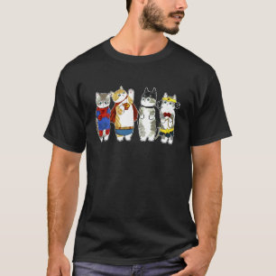 Superheld Katzen Kätzchen Katzenliebhaber Super Kä T-Shirt