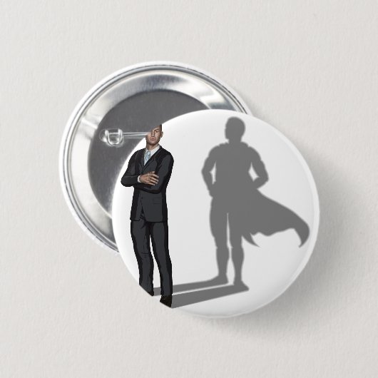 Superheld-Konzept Button (Vorne & Hinten)