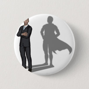 Superheld-Konzept Button