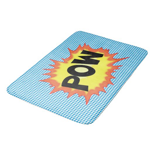 Superheld-Kriegsgefangen! Explosions-Badematte Badematte (Schrägansicht)