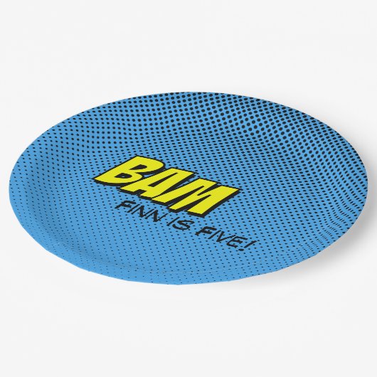 Superheld-kundenspezifischer Pappteller - (Schrägansicht)