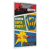 Superheld-Lehrer Klemmbrett (Rechts)