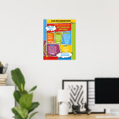 Superheld Lehrer Lehrerwoche Poster (Heimbüro)