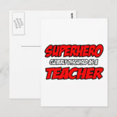 Superheld... Lehrer Postkarte (Vorne/Hinten)