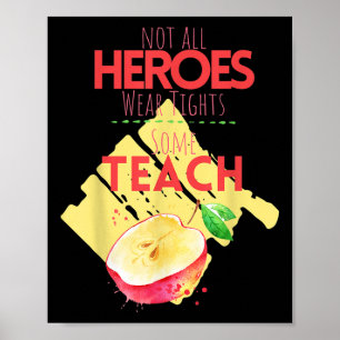 Superheld Lehrer Zurück zur Schule Lehrer Anerkenn Poster