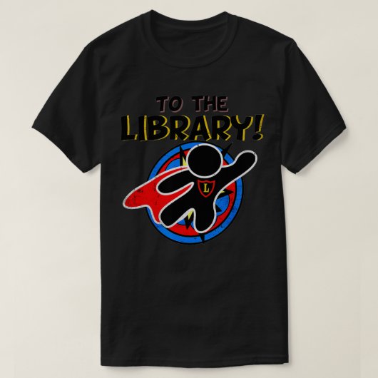 Superheld Librarian gestörtes Comic zum Sailbo T-Shirt (Design vorne)