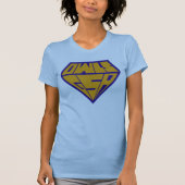 Superheld-Logo der Eulen-GSA blau und gelb T-Shirt (Vorderseite)