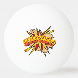 Superheld Lustig Cool Modern Comic-Book Tischtennisball