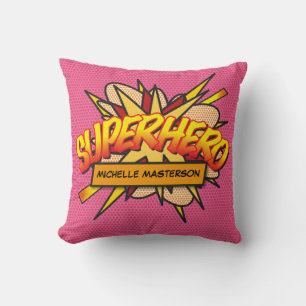 SUPERHELD Lustige Retro-Comic-Book-Pop-Art Kissen