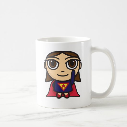 Superheld-Mädchen-Charakter Kaffeetasse (Rechts)