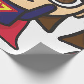 Superheld-Mädchen-Packpapier Geschenkpapier (Ecke)