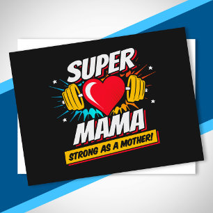 Superheld-Mama - stark wie eine Mutter - Super Mam Postkarte