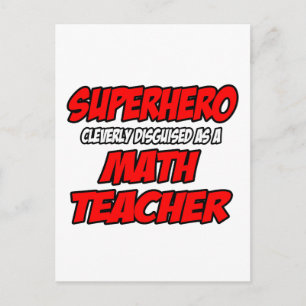 Superheld... Mathematiklehrer Postkarte