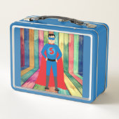 Superheld Metall-Lunchbox Metall Brotdose (Rückseite)