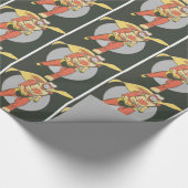 Superheld mit Explosions-Symbolbetrieb Geschenkpapier (Ecke)