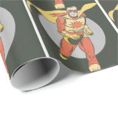 Superheld mit Explosions-Symbolbetrieb Geschenkpapier (Rolleneckpunkt)