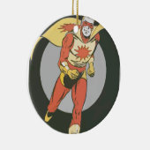 Superheld mit Explosions-Symbolbetrieb Keramikornament (Rechts)