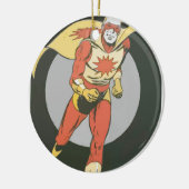 Superheld mit Explosions-Symbolbetrieb Keramikornament (Links)