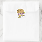 Superheld Muffin-Mann Charakter Runder Aufkleber (Tasche)