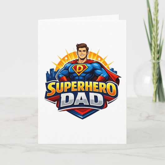Superheld Papa Karte (Vorderseite)