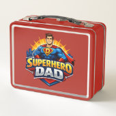 Superheld Papa Metall Brotdose (Rückseite)