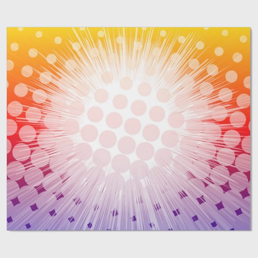 Superheld-Pop-Kunst lila Geschenkpapier (Flach)