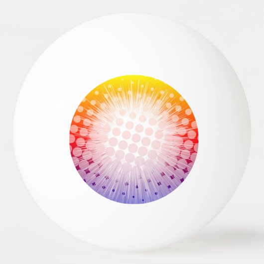 Superheld-Pop-Kunst lila Tischtennisball (Rückseite)