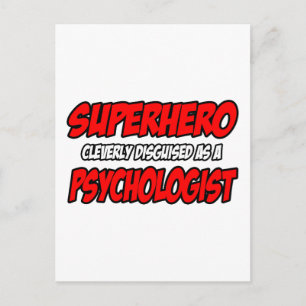 Superheld... Psychologe Postkarte