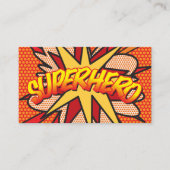 SUPERHELD Retro-Comic-Style Visitenkarte (Vorderseite)