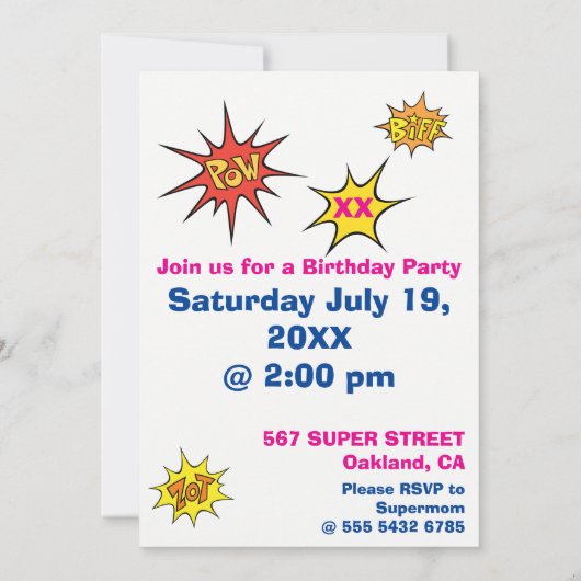 Superheld-Rosa-weibliche Vorlage für benutzerdefin (Rückseite)