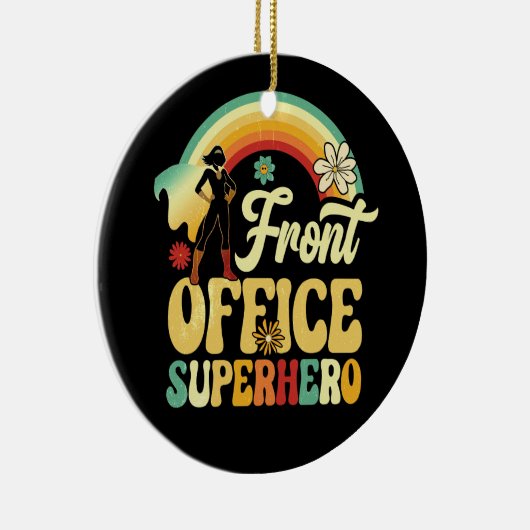 Superheld-Sekretär des Front Office Keramik Ornament (Rechts)