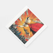 Superheld Shiba � Comic-Hund Serviette (Ecke)