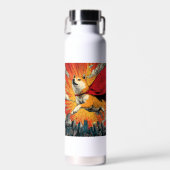 Superheld Shiba � Comic-Hund Trinkflasche (Vorne)