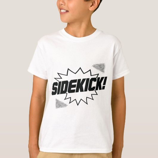 Superheld Sidekick für kleine Brüder oder Neugebor T-Shirt (Vorderseite)